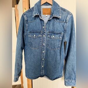 Aritzia Denim Forum Classic Blue Jean Western Jacket